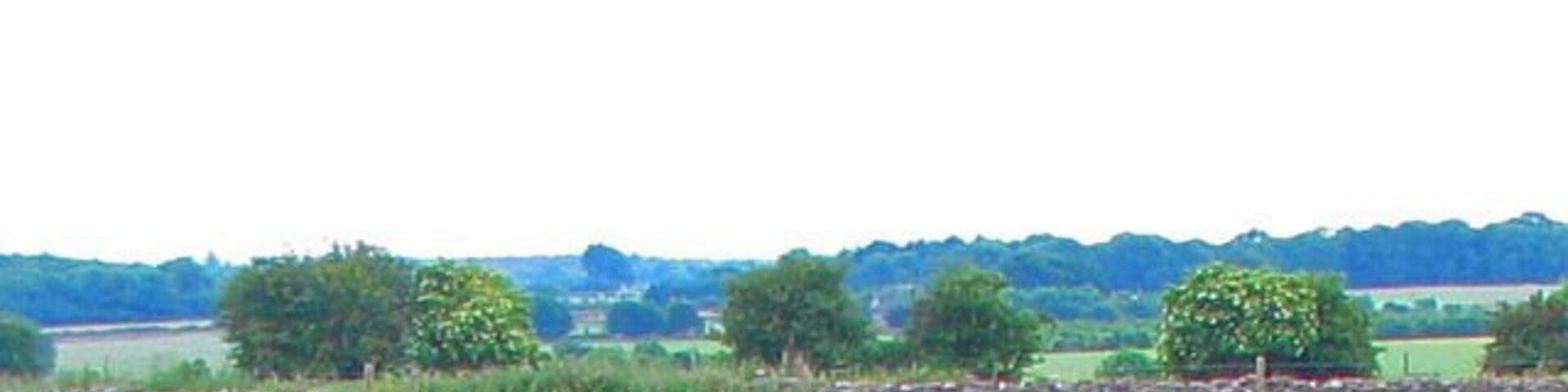 Drystone wall and open country southwest of Leighterton Barrow