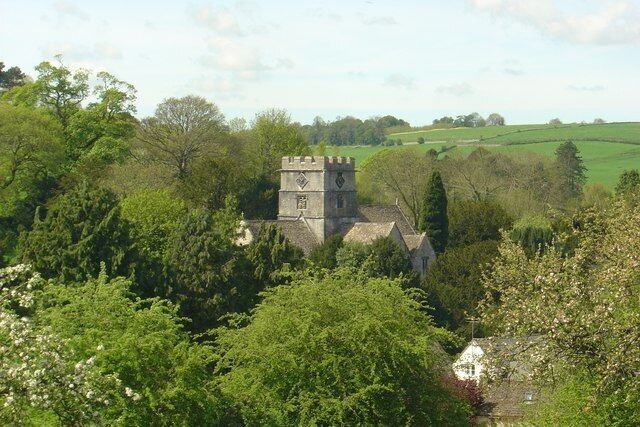 Holy Cross Church, Avening As viewed from Rectory Lane, near the playing fields