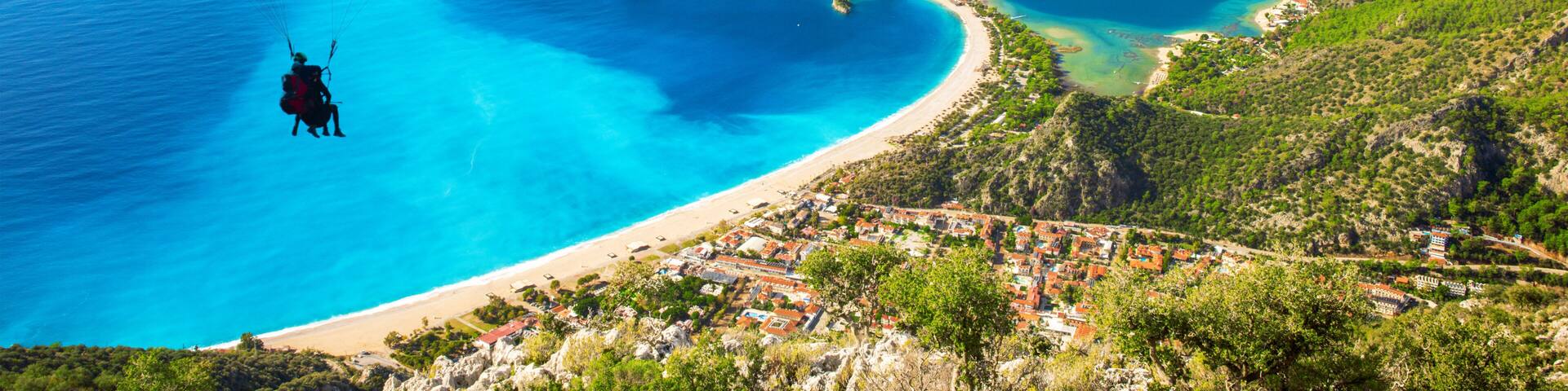 aerial view of Blue Lagoon in Oludeniz, Turkey