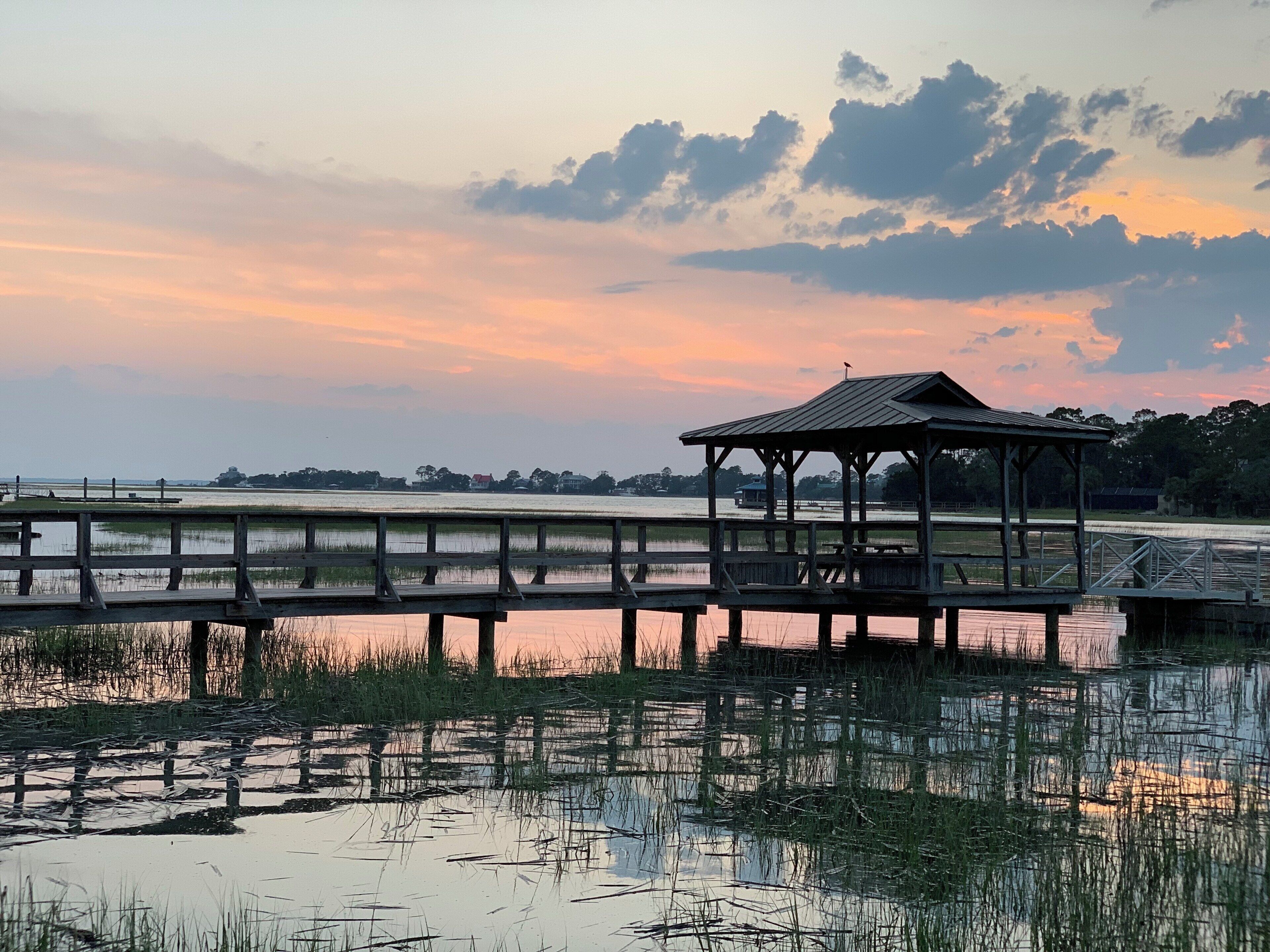 Sunsets with no filters on the south end of Tybee Island.