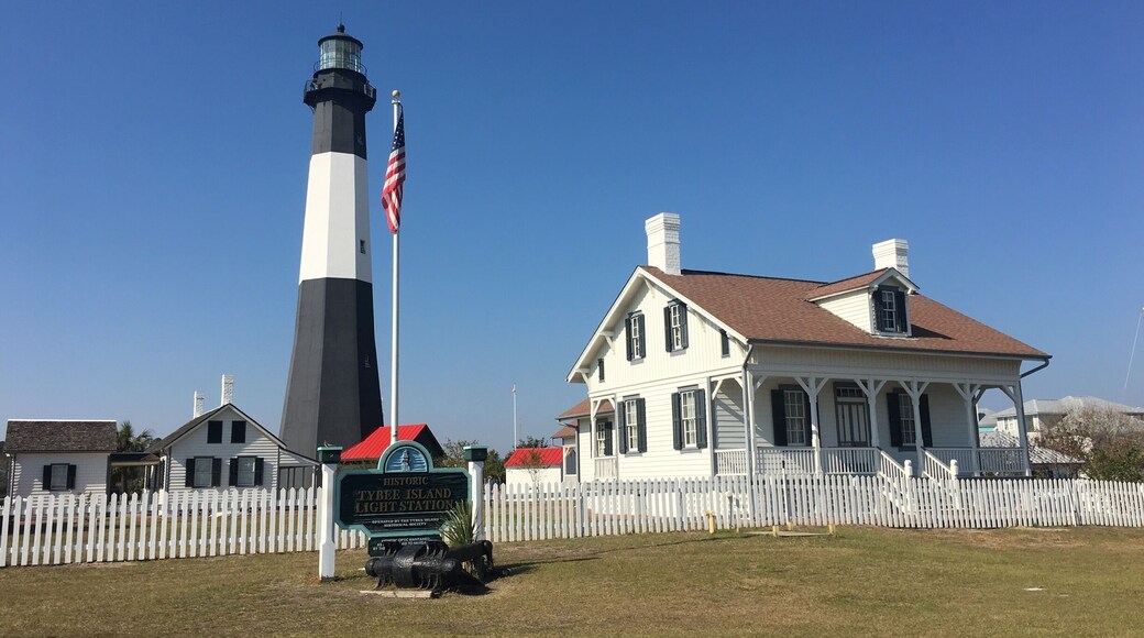 Tybee island light house. The light keepers house is pretty cool. Nice workout climbing the steps of the light house.