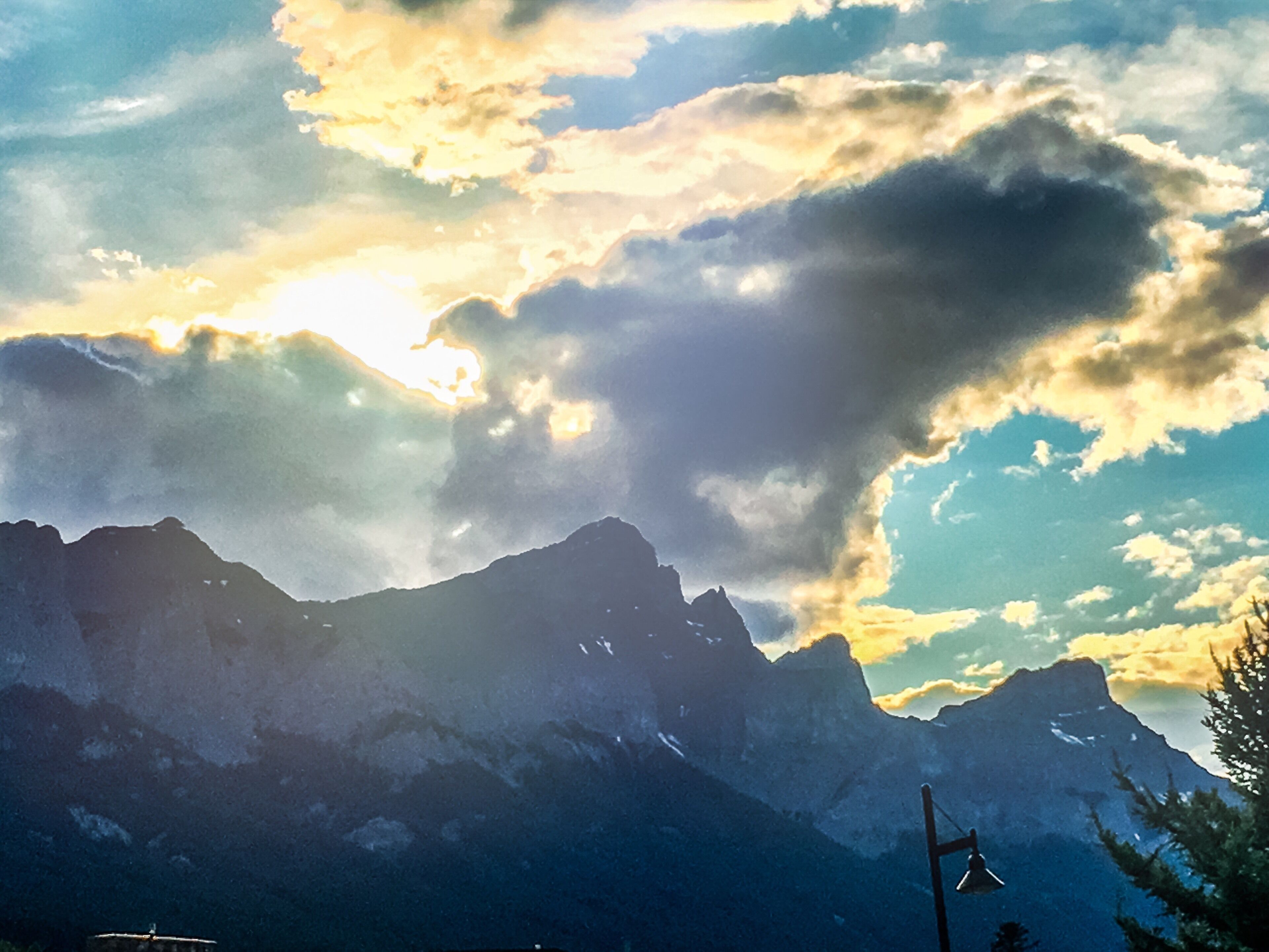 Across the street view from Grande Rockies Resort, Canmore, Alberta
