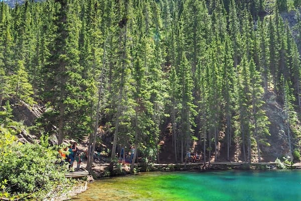 A short hike uphill awards not only views of the valley below but a view of these amazingly #green lakes