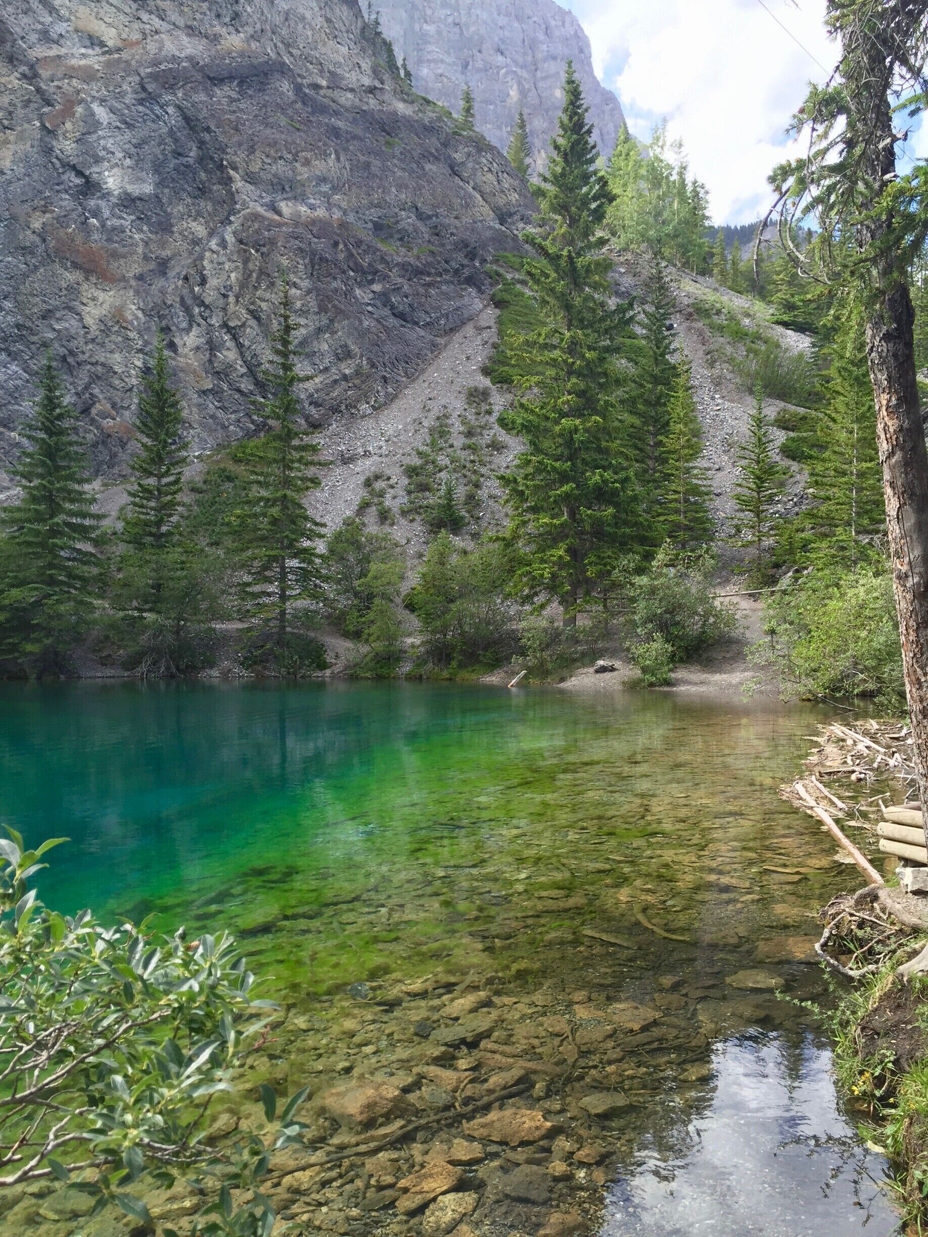 Stunning lake colors near Canmore, Alberta #green 