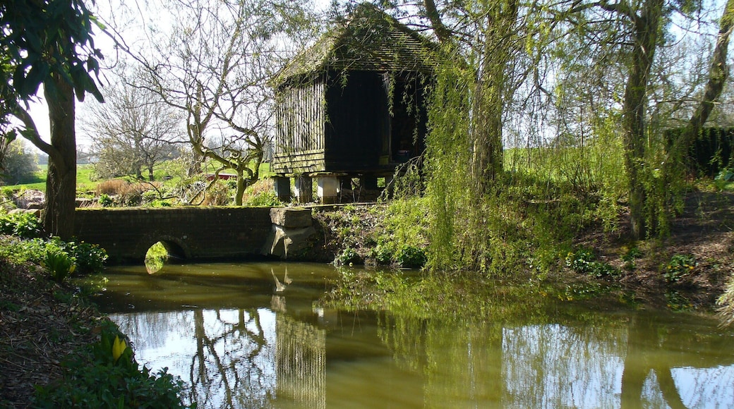 River Mole at Baldhorns Park, near to Rusper, West Sussex, Great Britain. Arcadian scene on the Mole about 1 mile below its source at Rusper.