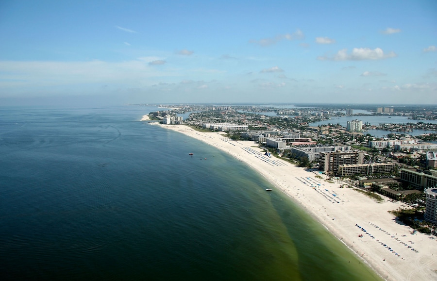 A8B0H2 Aerial view of Conch key, Saint Petersburg, North Redington beach, Florida