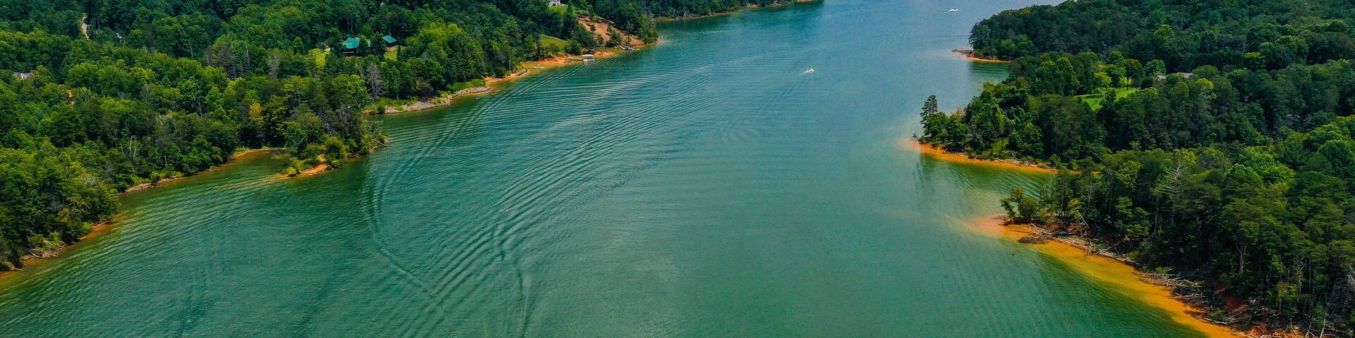 Above lake in North Carolina