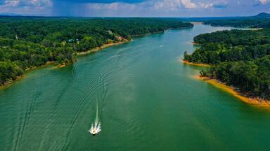 Above lake in North Carolina