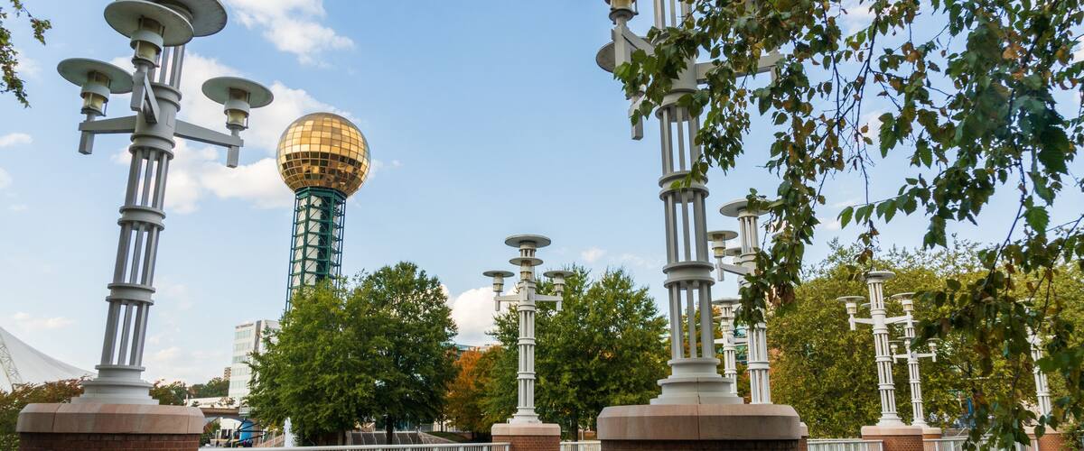 The Sunsphere in World's Fair Park in downtown Knoxville, Tennessee