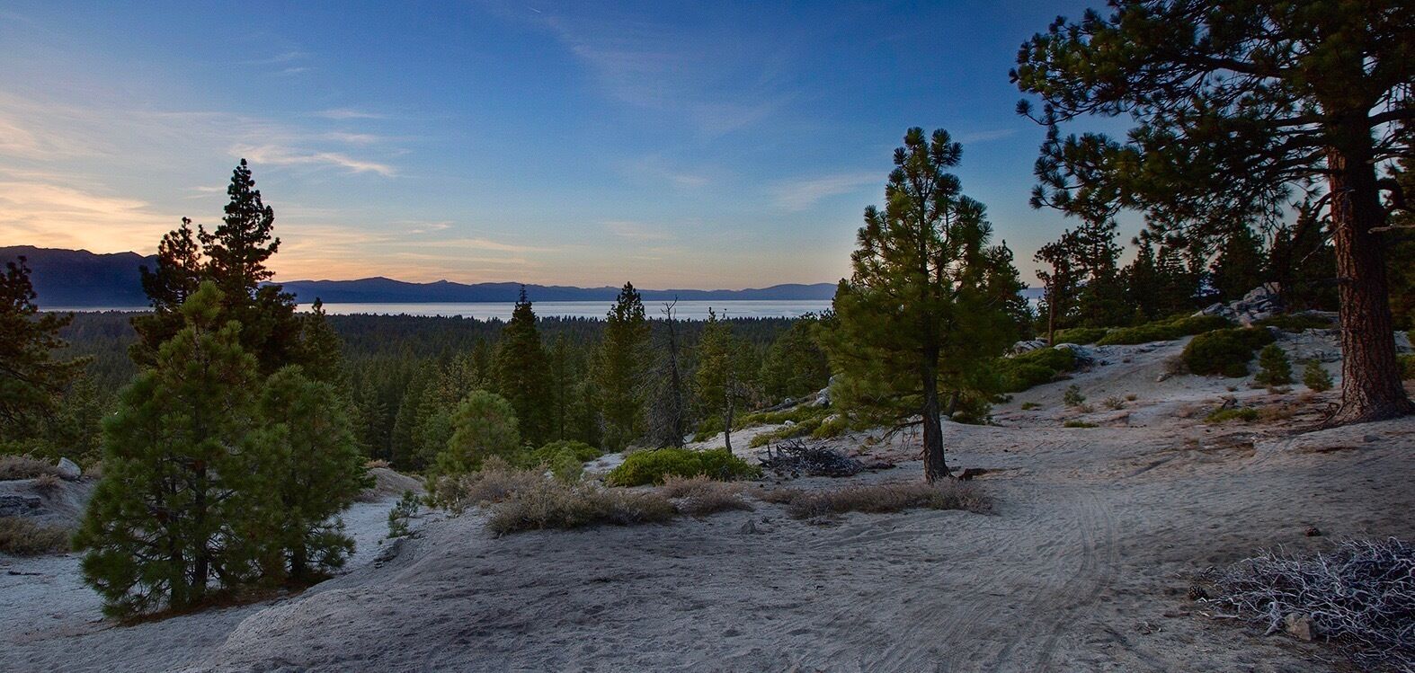 Lake Tahoe in the distance, can’t really grasp quite yet but you know the beauty is out there.