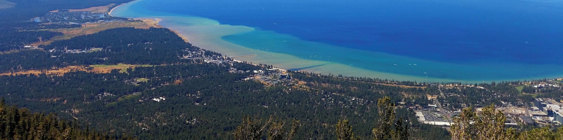 Ride the gondola cable car 2.4 miles up to the observation point 9000ft in the sky in order to see this spectacular view of Lake Tahoe. #LifeAtExpedia