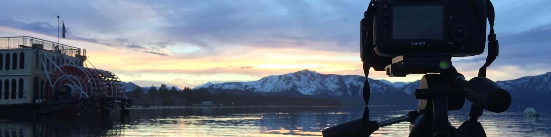 Was shooting a beautiful sunset photo