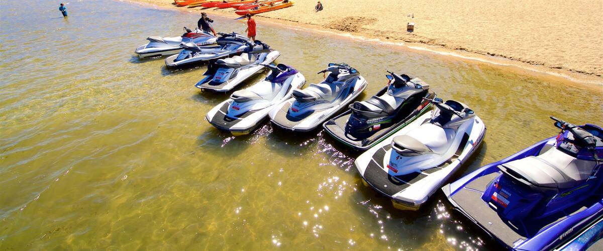 South Lake Tahoe que inclui paisagens litorâneas e uma praia de areia