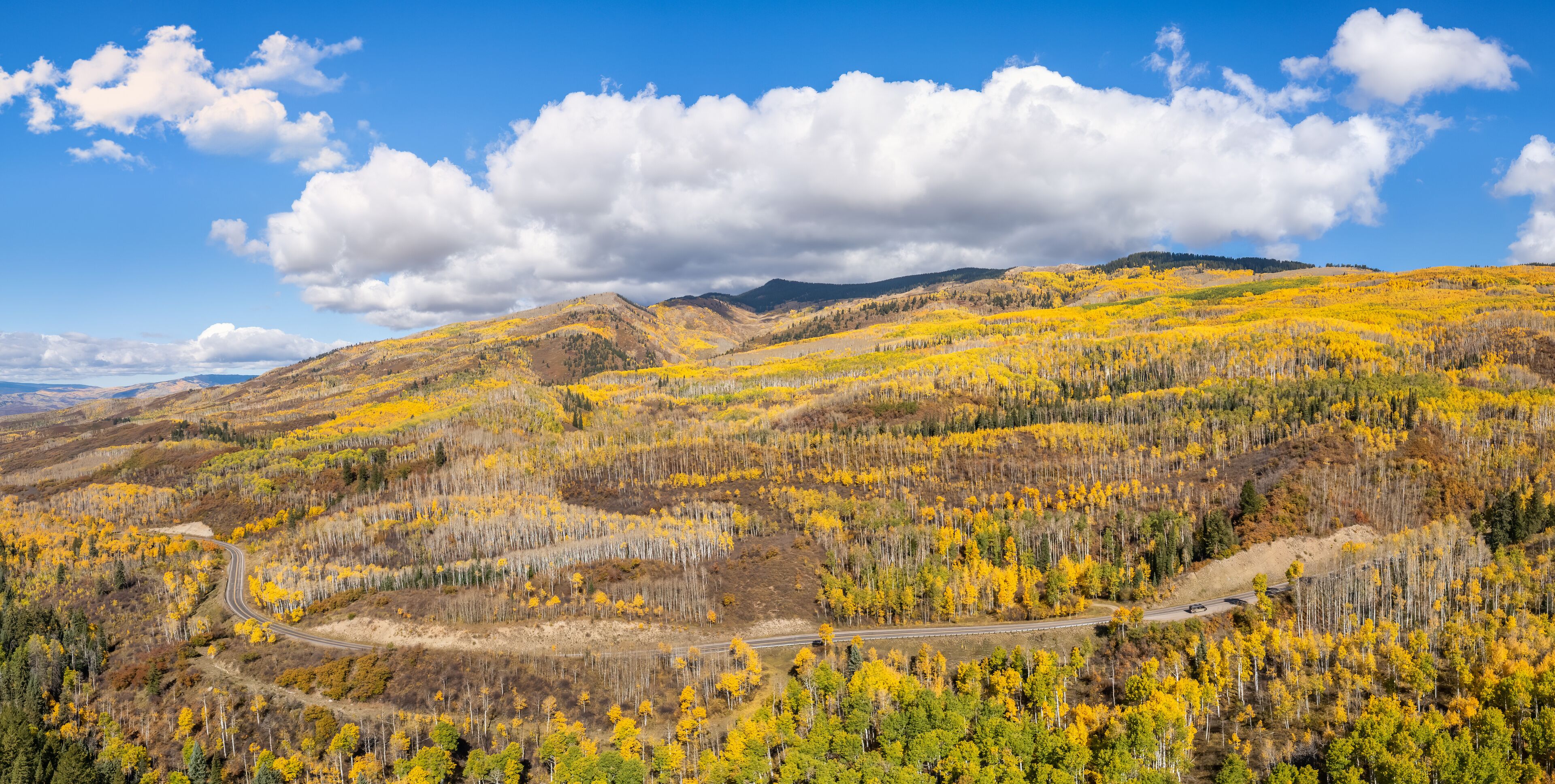 McClure Pass in Autumn looking towards Redstone - Colorado - Rocky Mountains