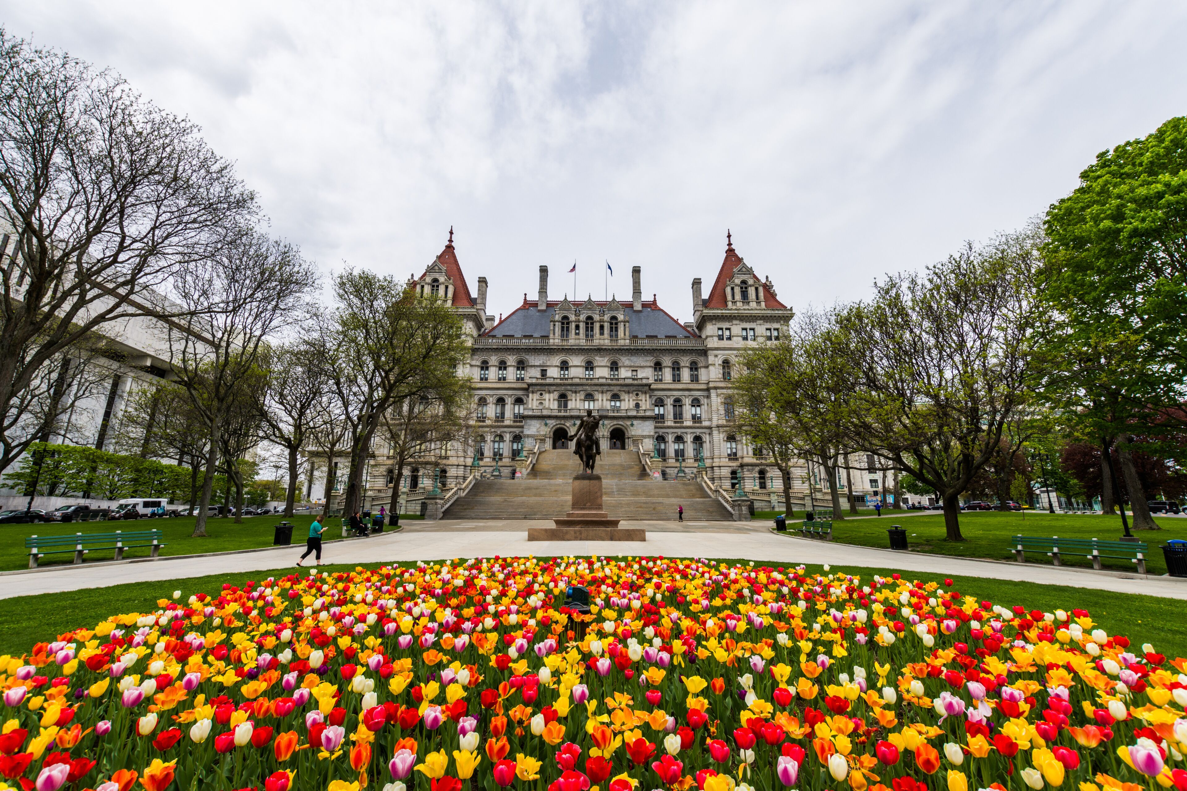 Capitol Building Area in East Capitol Park in Albany, New York