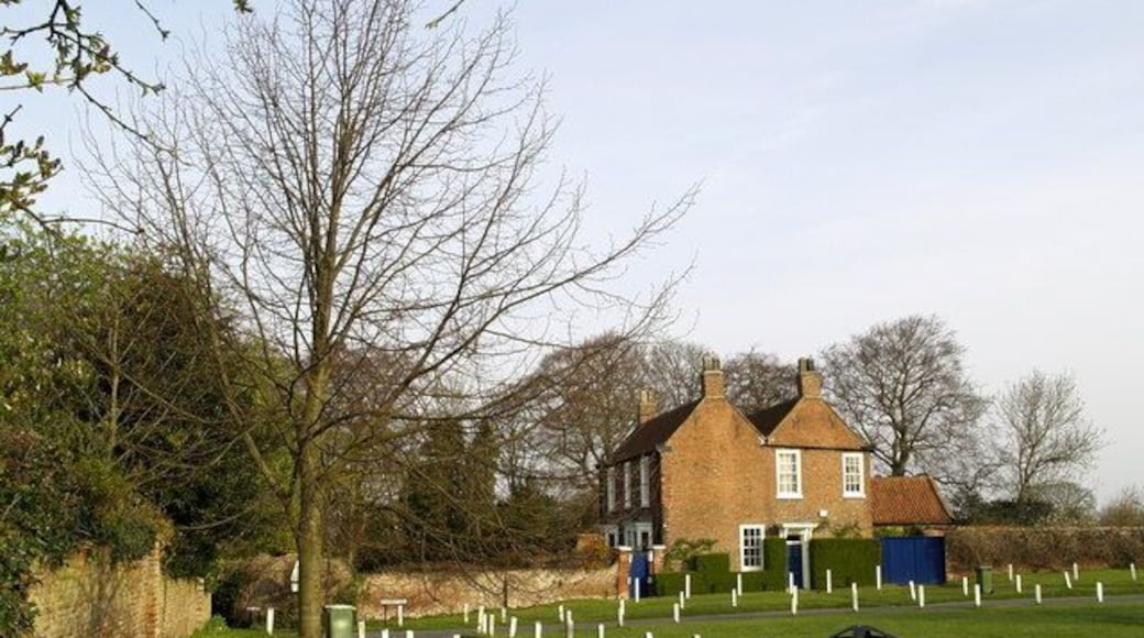 Market Hill, Hedon, East Riding of Yorkshire, England. It's many years since an actual market was held here and is far more of a green, but the name still remains! I've put this photograph in the 'Village Green' section, although Hedon is actually a small town (pop. ~8,000) as it has got an elected Mayor. It is supposed to be the smallest town in Britain.