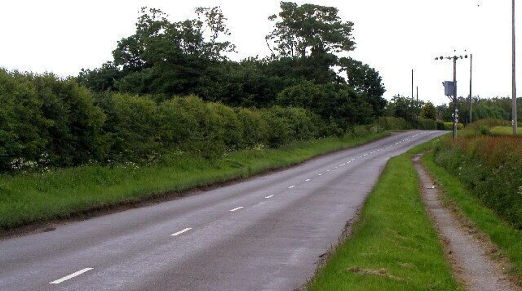 On the road between Sproatley and Wyton, East Riding of Yorkshire, England. Looking in a SWW direction from MR: TA18913407.