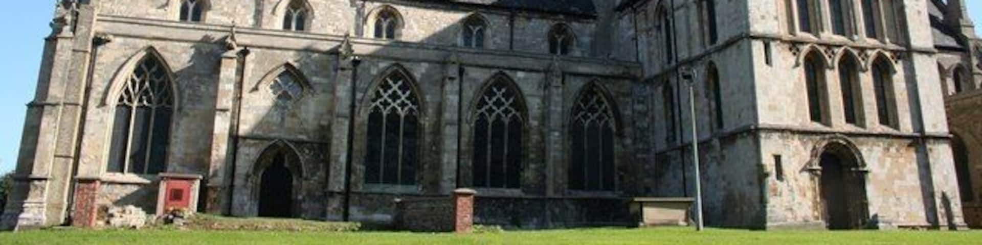 King of Holderness, St.Augustine's Church, Hedon, East Riding of Yorkshire, England. A large and imposing early 13th to early 14th century gothic.