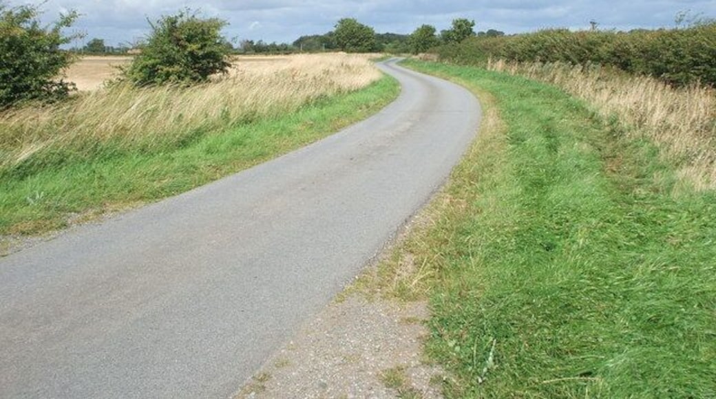 Minor Road Towards Sigglesthorne, East Riding of Yorkshire, England.