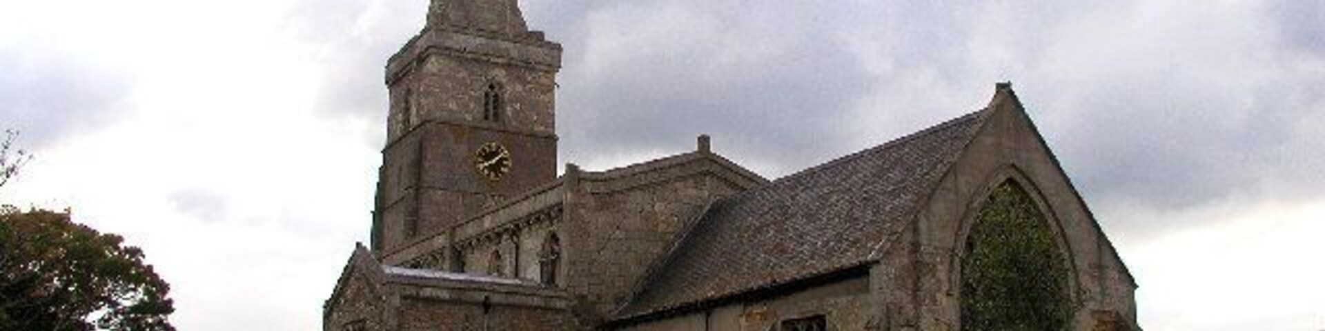 St Wilfrid's Church Ottringham, East Riding of Yorkshire, England. This spire, along with the nearby Patrington Church spire, can be seen from miles away across the almost flat plain of Holderness. Taken from MR: TA26812441.