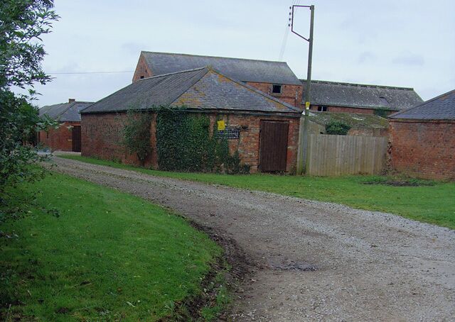 Prospect House Farm, near Long Riston, East Riding of Yorkshire, England. Outbuildings seen from Catwick Lane.