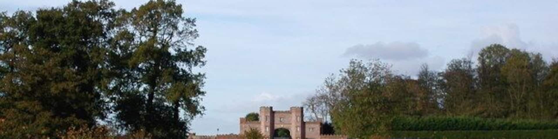 The Constable Arboretum, Sproatley, East Riding of Yorkshire, England. South of the Old Lodge in the park at Burton Constable Hall, the Constable Arboretum is a collection of plants laid out to a design by Stephen Bean Associates for John Chichester Constable. The new garden design is based on the historical development of the formal garden and also reflects the twelve 'feature rooms' at Burton Constable Hall. The driveway through 'The Great Hall' section of the garden is also the access road to Burton Constable Holiday Park.