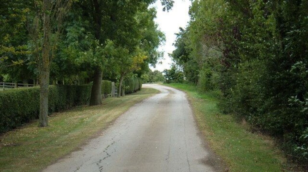 Track to Langthorpe Hall, New Ellerby, East Riding of Yorkshire, England.
