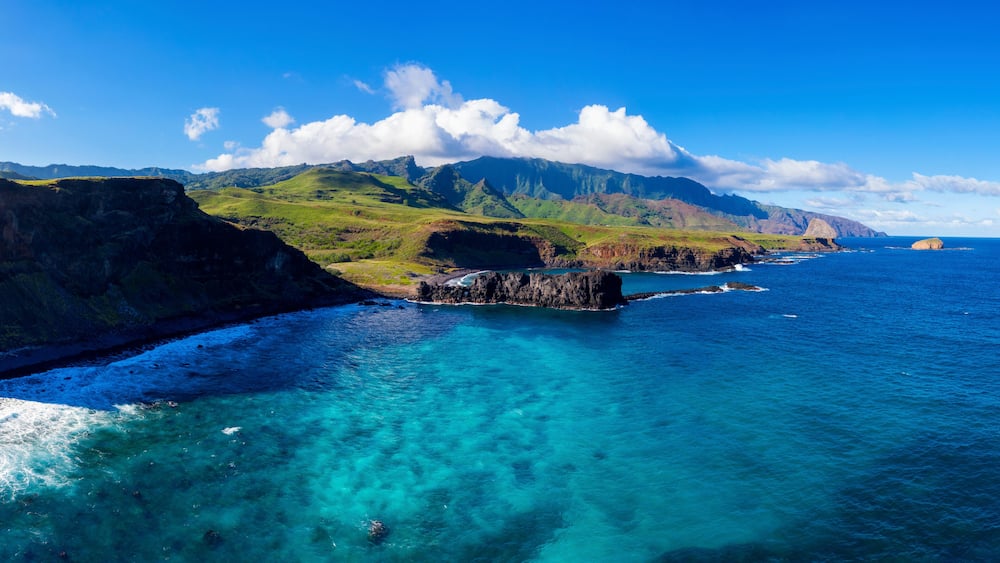 magnificent view of the island of UA HUKA in the Marquesas archipelago in French Polynesia at sunset; Shutterstock ID 1773172133; Purchase Order: SP-2617; Order Number: CSC Image Research