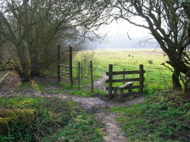 Two Stiles near Framfield On the footpath from Framfield Church to Square Wood.