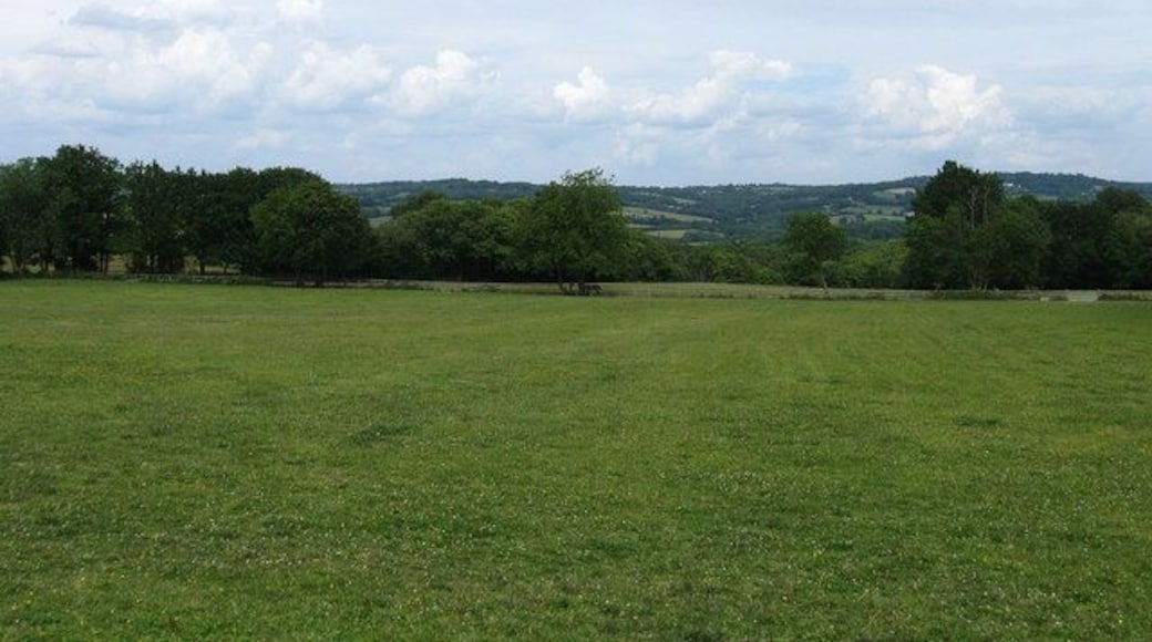 View from the Village Hall Looking north from the car park to the rear of Hadlow Down village hall as the land descends towards the River Uck then climbs as it heads towards the hills around Crowborough the highest in this part of the Weald.