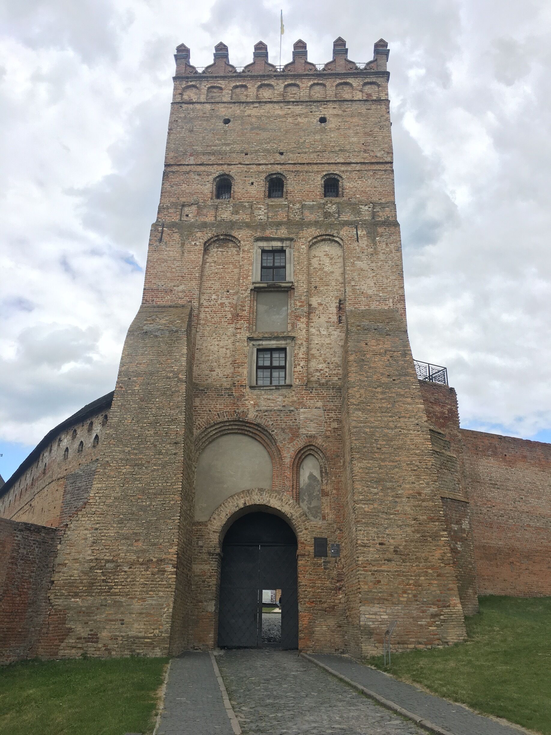 View from the entrance into Lubarts Castle. The town of Lutsk has existed as a fortified town from as early as 1075 AD. It has withstood numerous sieges throughout its history. 