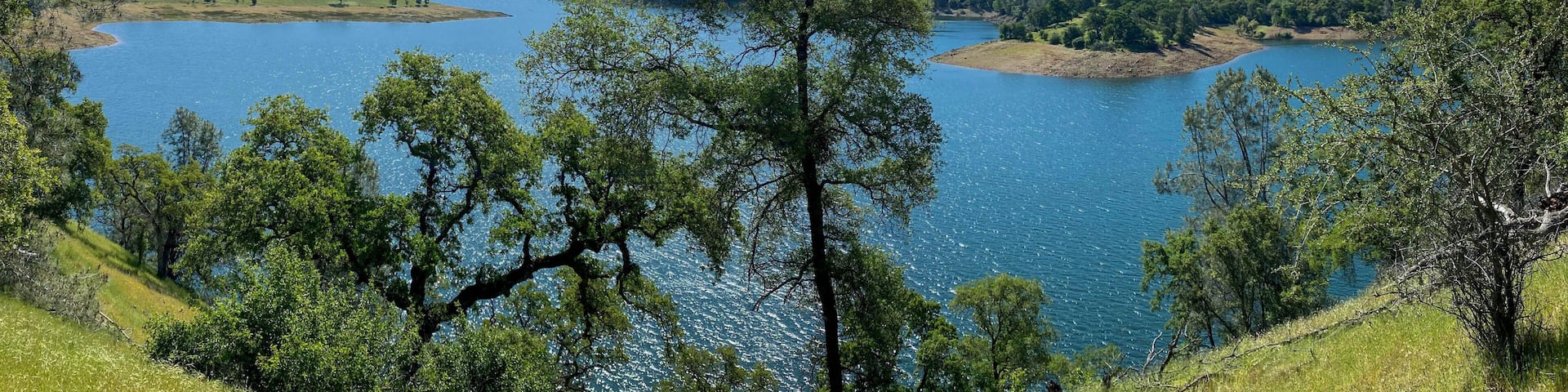 Panorama of Lake Folsom from Darrington Trail California