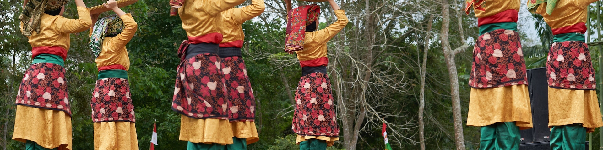 Traditional dance of indonesian culture from jambi