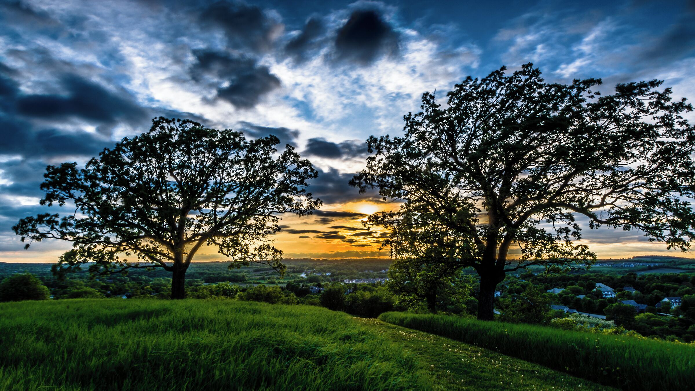 500px Photo ID: 36655356 - http://randy-scherkenbach.artistwebsites.com/featured/sunset-between-the-oaks-randy-scherkenbach.htmlSunset view from the top of Glacier Cone Park in Waukesha, WI USA