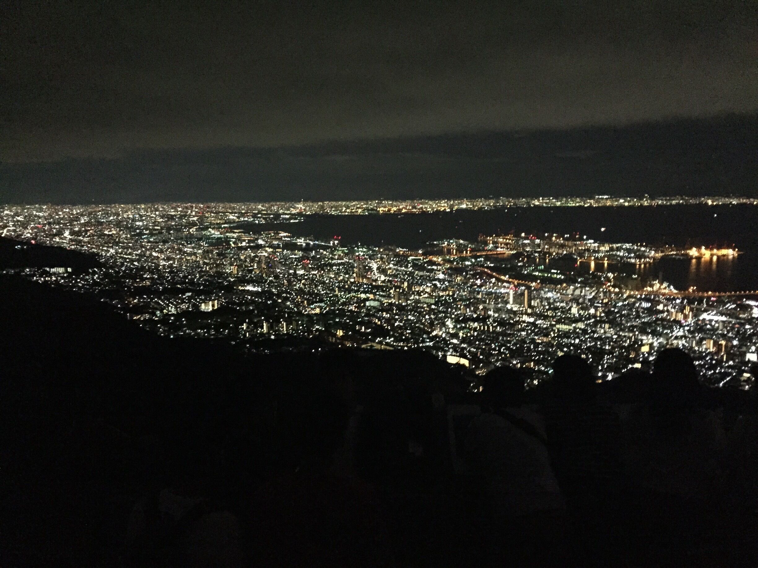 From Mount Maya, you can get a spectacular view of Kobe at night 