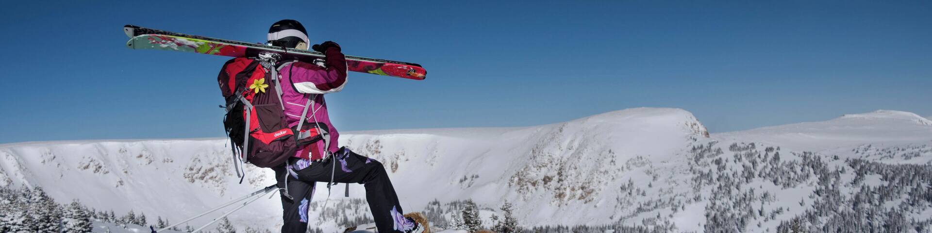 Blue bird skies and endless powder turns in the Colorado backcountry. #AboveItAll