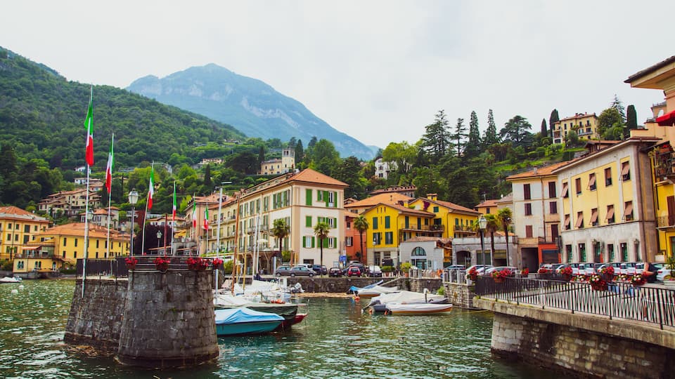 Menaggio town over the Lake Como in Lombardy region, Italy