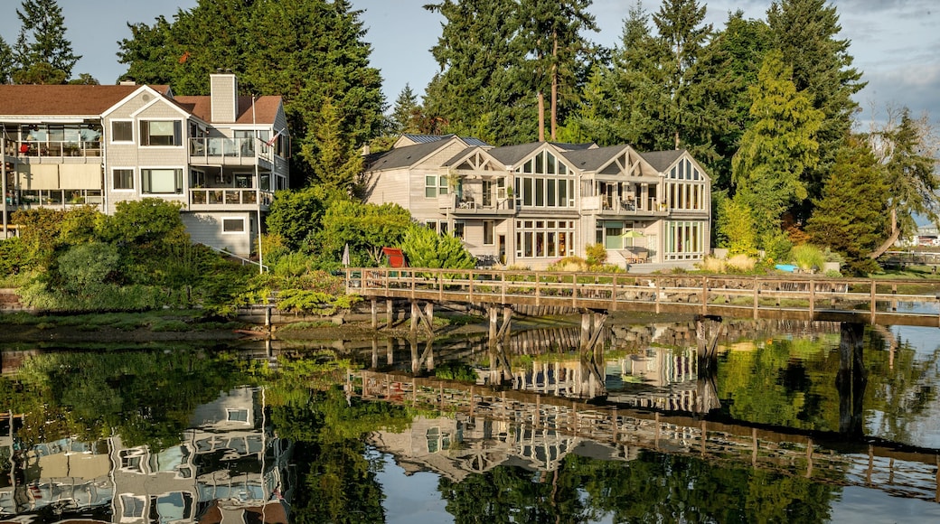Bainbridge Island showing a river or creek and a house