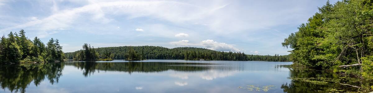 Beautiful landscape view of Smith Pond, New Hampshire, USA