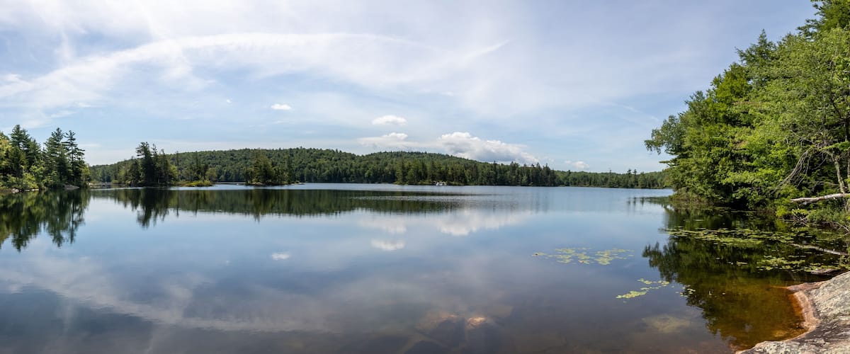 Beautiful landscape view of Smith Pond, New Hampshire, USA