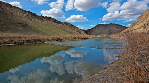The California Trail had to cross the Humboldt River in several spots, including here at the First Crossing of Carlin Canyon in Nevada.