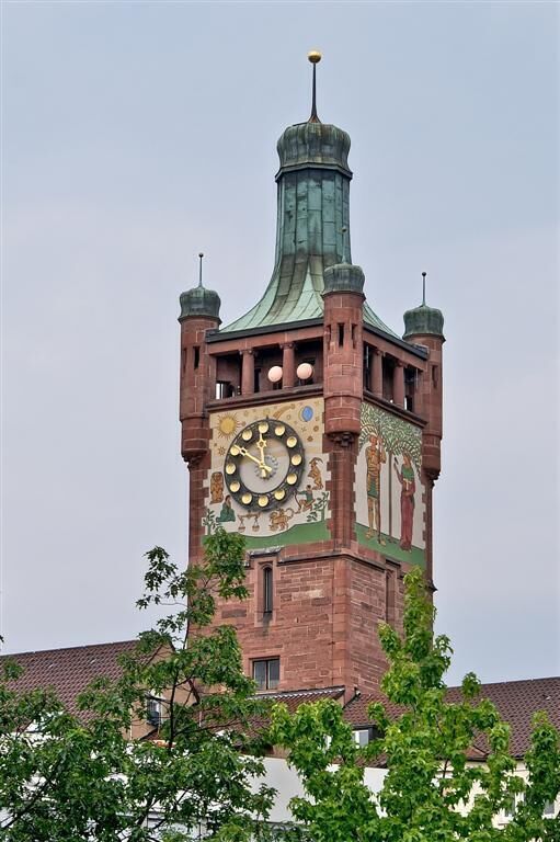 Bezirksamtsturm -Teleblick von der Schloßkirche
