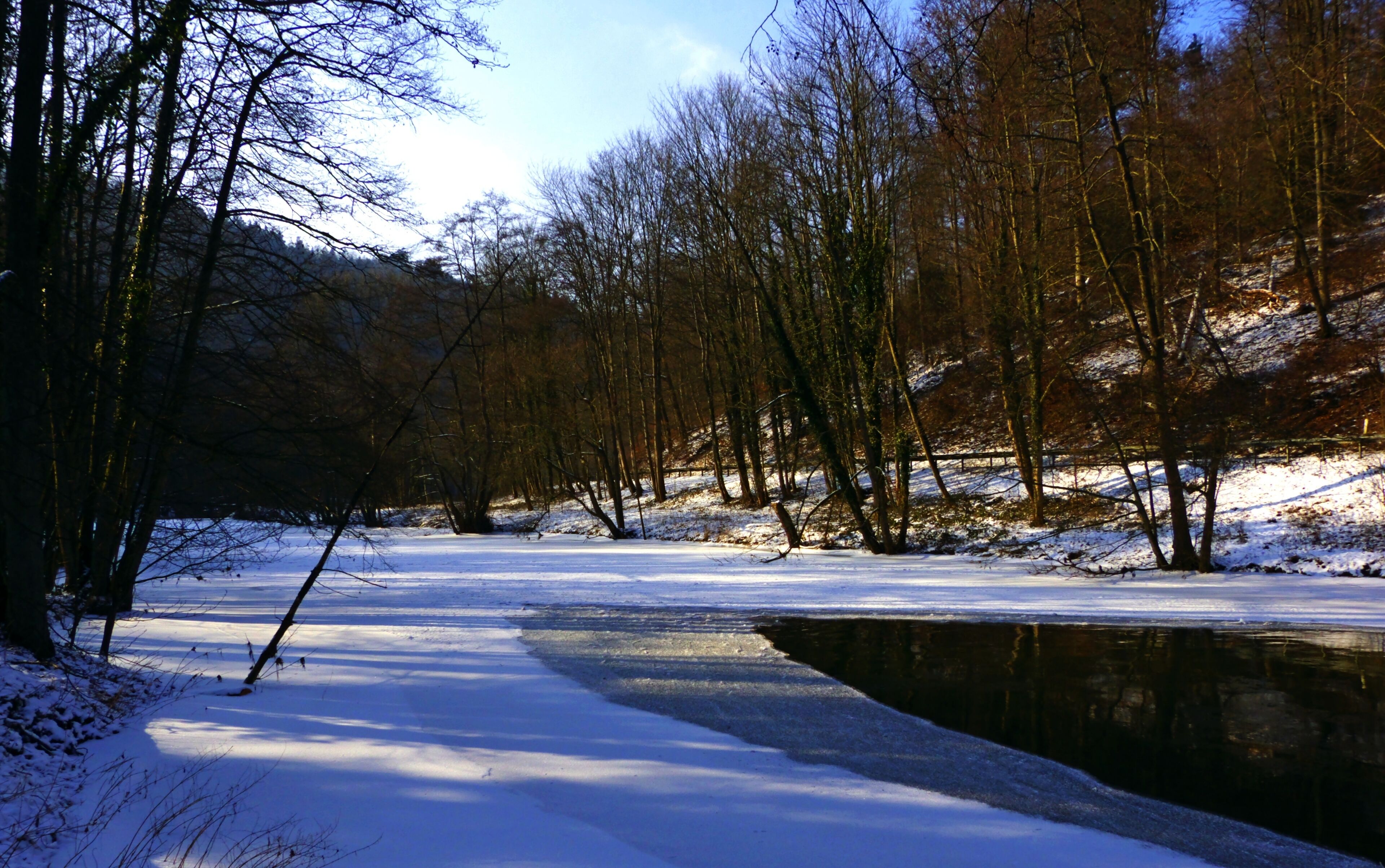 Die Nagold bei Unterreichenbach, Winterbild