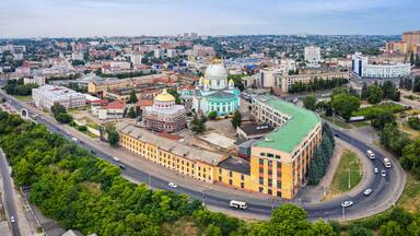 Znamensky monastery in Kursk, Russia - historic heart of the city