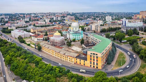 Znamensky monastery in Kursk, Russia - historic heart of the city