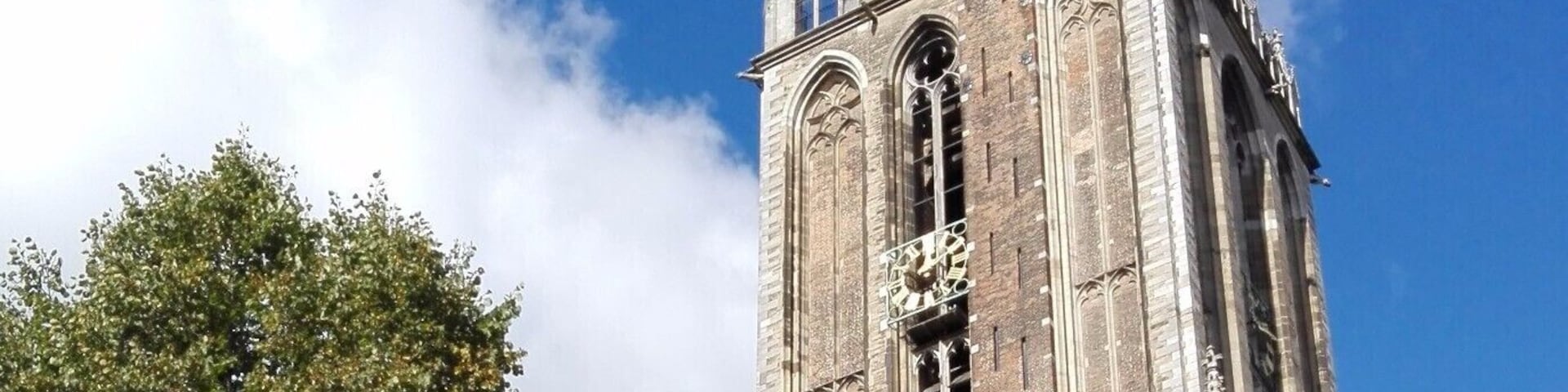 26 Sep 2015
This bell tower is the symbol of the city. Back in the days, it was sticked to the cathedral across the square (Sint Maarten) but a tornado destroyed the unfinished nave, leaving the tower standing apart. If you're a curious person, look at the square's pavement and you'll see the marks of the former pillars.
Note: it is the tallest church tower in the Netherlands, so make sure you climb the 465 steps up!