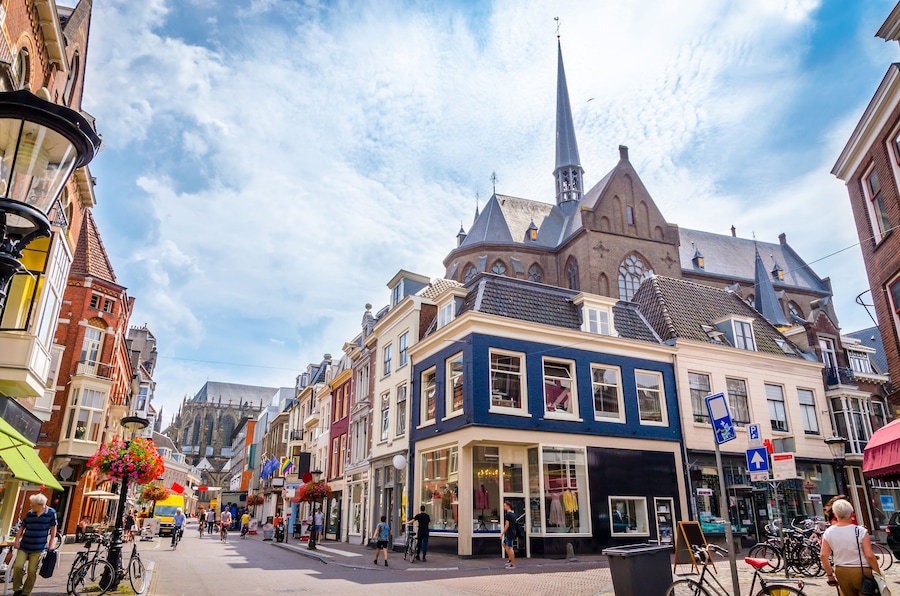 Traditional old street and buildings in Utrecht, Netherlands. , Shutterstock ID 1081107548, SF SSA Case with Manager Approval: Case 07151371, Job: Prepay credit, Client/Licensee: , Other: