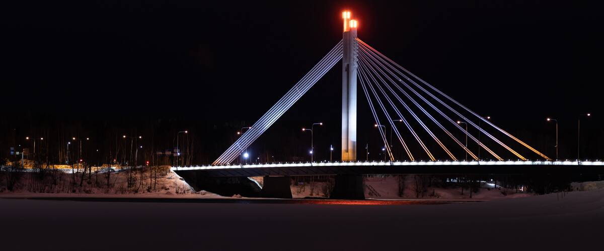 Lumberjack's Candle Bridge in Rovaniemi in Lapland Finland