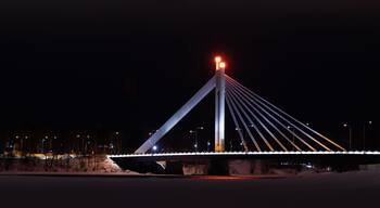 Lumberjack's Candle Bridge in Rovaniemi in Lapland Finland