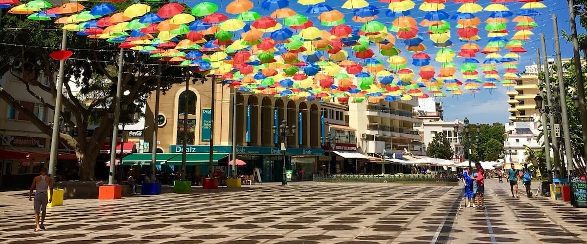 Torremolinos, Costa Del Sol. The main town centre square where they host a number of festivals and gigs aswell as bars and restaurants to enjoy he sunshine